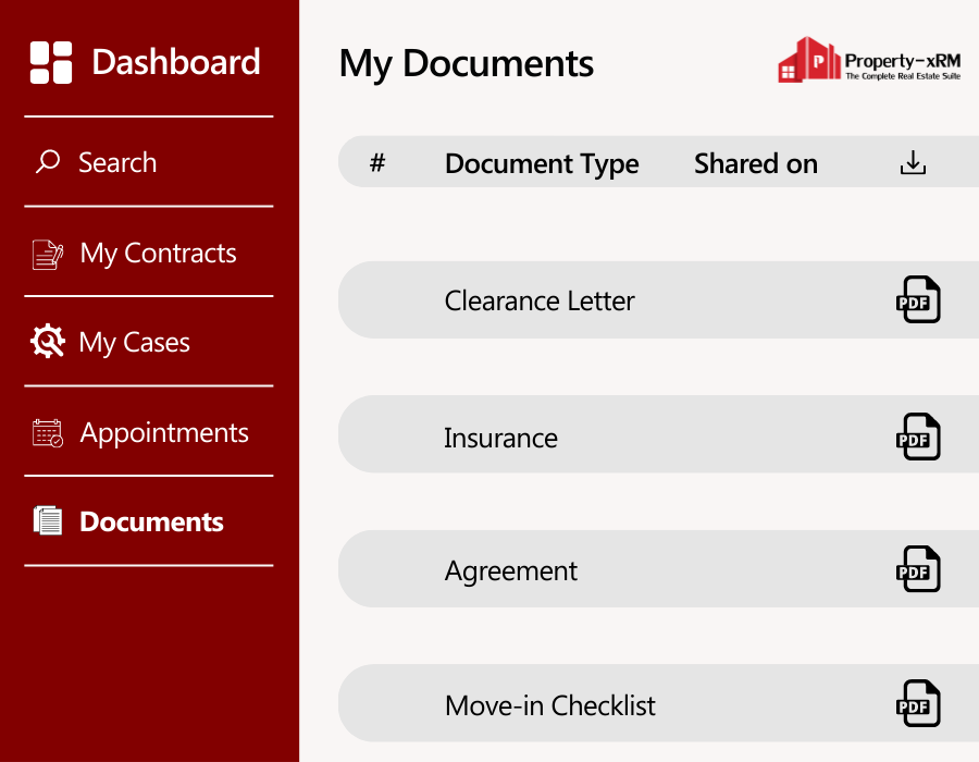 Manage Documents through Resident Portal